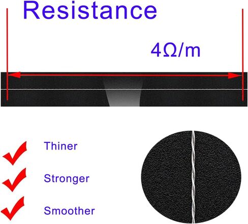 Treedix 316L خيط خياطة موصل غير القابل للصدأ رقيق موصل للقفازات خيط معدني عاكس خيط-3 طبقات 9 م/29.5 قدم 9 أوم/م in Kuwait