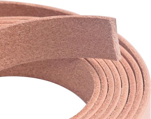 KONMAY 3 Meters 10.0x2.0mm Black Soft Flat Genuine/Real Cowhide Leather Lacing Strips in Kuwait