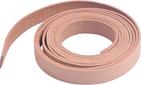 KONMAY 3 Meters 10.0x2.0mm Black Soft Flat Genuine/Real Cowhide Leather Lacing Strips in Kuwait