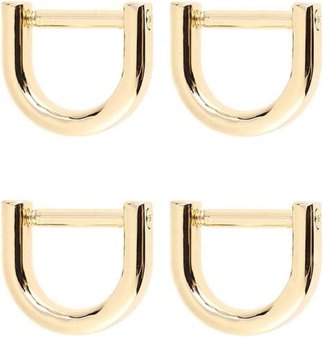 J-chi D حلقة DIY بها بنفسك الجلود الحرفية محفظة استبدال صالح 3/4 بوصة حزام D-حلقات المسمار في تكبل حدوة الحصان U شكل 4 قطعة in Kuwait