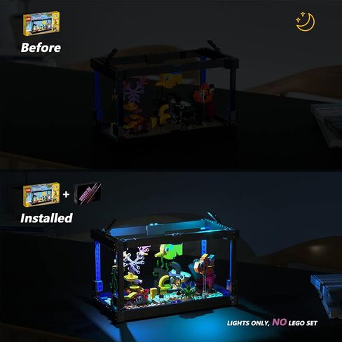 LED Lights for (Lego Creator Fish Tank 31122 Exclusive 3-in-1 Building Set), Third Party Lighting Kits Accessories for Lego Fans Compatible with Lego 31122 Aquarium (Lights Only, No Lego Set) in Saudi Arabia