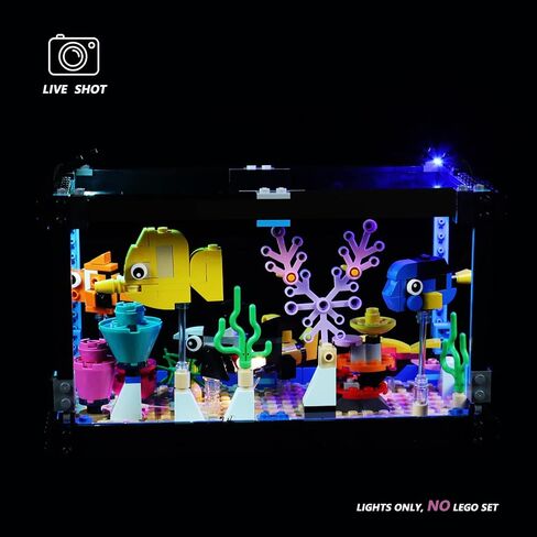 LED Lights for (Lego Creator Fish Tank 31122 Exclusive 3-in-1 Building Set), Third Party Lighting Kits Accessories for Lego Fans Compatible with Lego 31122 Aquarium (Lights Only, No Lego Set) in Saudi Arabia