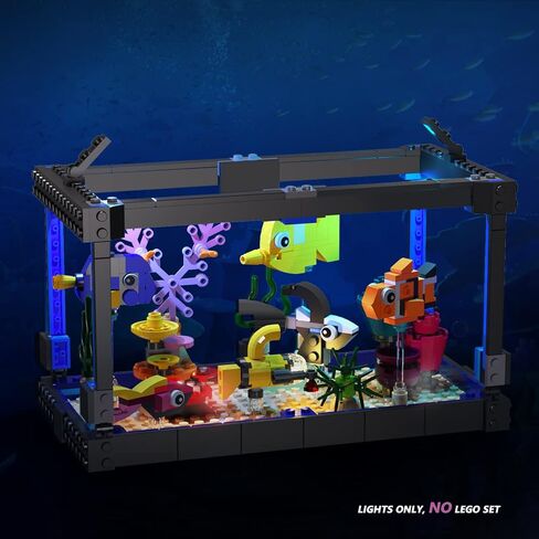 LED Lights for (Lego Creator Fish Tank 31122 Exclusive 3-in-1 Building Set), Third Party Lighting Kits Accessories for Lego Fans Compatible with Lego 31122 Aquarium (Lights Only, No Lego Set) in Saudi Arabia