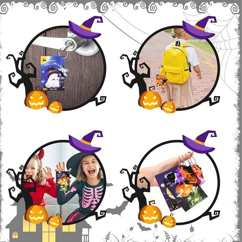 63 قطعة من ألعاب BYTINO Pop Fidget Toys Pack Mini Pop Keychain Toys السائبة هدايا حفلات الهالوين للأطفال خدعة أو أكياس هدايا هدايا لعبة مكتب تخفيف التوتر (63 قطعة سلسلة مفاتيح + 63 قطعة بطاقة تهنئة) in Kuwait