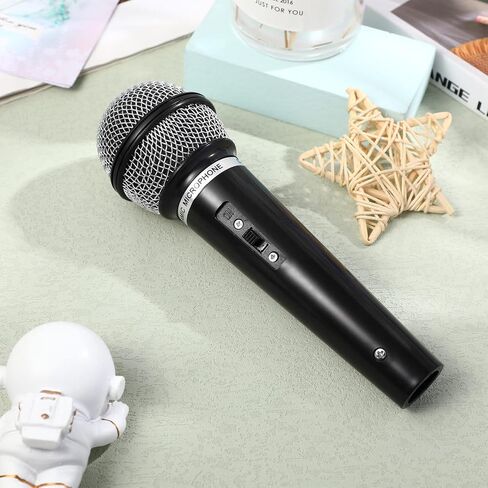 STOBOK Microphone Toy, 17x5cm Kids Microphone Toy Simulated Microphone Echo Microphone Toy Fake Microphone for Party Favors, Cosplay Prop, Show in Saudi Arabia