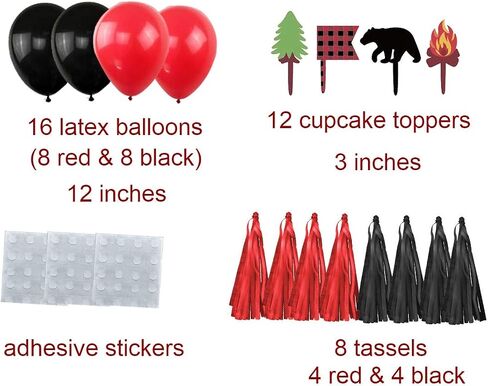 Lumberjack Party Supplies Birthday Party Decorations and Favors Set for Baby Shower, Birthday Party Decor in Saudi Arabia