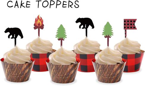 Lumberjack Party Supplies Birthday Party Decorations and Favors Set for Baby Shower, Birthday Party Decor in Saudi Arabia