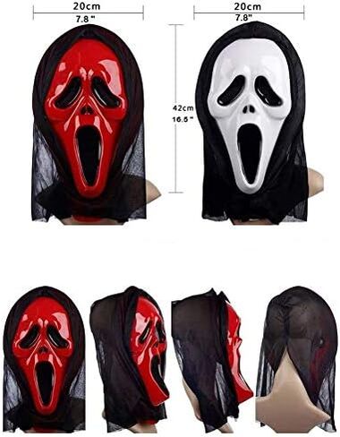 الهالوين الجدة الصراخ شبح الوجه قناع الرأس الرعب الصرير قناع التجهم in Kuwait