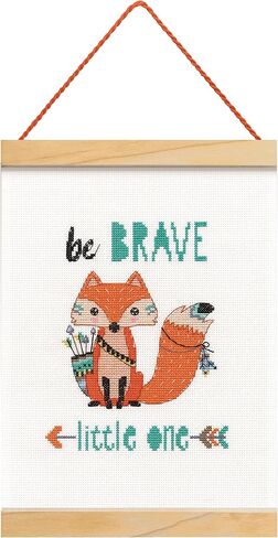 Dimensions Counted Cross-Stitch Kit, ''Be Brave Little One'', 14 Count White Aida, 8''L x 11.5H'' in Saudi Arabia
