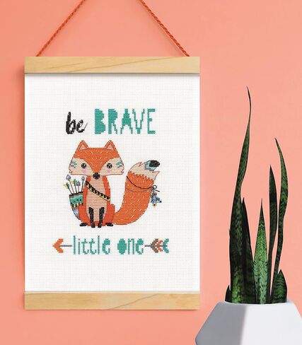 Dimensions Counted Cross-Stitch Kit, ''Be Brave Little One'', 14 Count White Aida, 8''L x 11.5H'' in Saudi Arabia