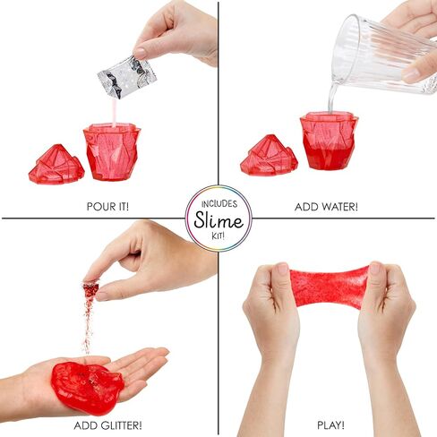 Rainbow High Ruby (Red) with Slime Kit & Pet - Red 11" Shimmer Doll with DIY Sparkle Slime, Magical Yeti Pet and Fashion Accessories, Kids Gift 4-12 Years in Saudi Arabia