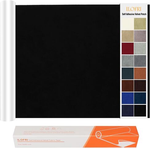 ILOFRI Fabric Couch Repair Patch Self Adhesive 8x11 inch 2PCS, Velvet Microfiber Flannel Sofa Repairing for Upholstery, Furniture, Loveseat, Car Seats, Office Chair, Cloth, Carpet - Coffee Brown in Kuwait