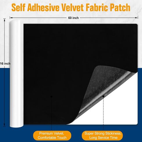 ILOFRI Fabric Couch Repair Patch Self Adhesive 8x11 inch 2PCS, Velvet Microfiber Flannel Sofa Repairing for Upholstery, Furniture, Loveseat, Car Seats, Office Chair, Cloth, Carpet - Coffee Brown in Kuwait