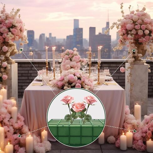 zzhxkjhky 2PCS قفص رغوة الأزهار مع أشرطة الأزهار حاملي قفص الأزهار مع رغوة الأزهار لترتيبات الزهور الطازجة وديكورات العطلات الزفاف الداخلية والحديقة in Kuwait