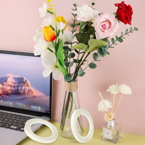 Pengxiaomei 220 ياردة/660 قدم ترقية شريط زهور 2 لفة شريط زهور شفاف 1/4 بوصة شريط زهور شفاف مقاوم للماء شريط زهور مقاوم للماء لحرف الزهور الطازجة ومستلزمات ترتيبات الزهور in Kuwait