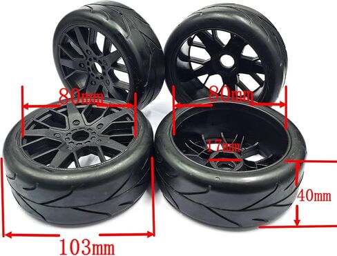 1/8 1/7 Rally GT C3 BLX R8 801GTX BMT EX-07 On Road Brushless 6S/8S Off Road Cars Wheels/Tires x4 for Cen Racing FTX FSR GT HB KYOSHO GT8 LOSI ZD Racing ARRMA Serpent KM XRAY RX8 ONROAD Buggy in Kuwait