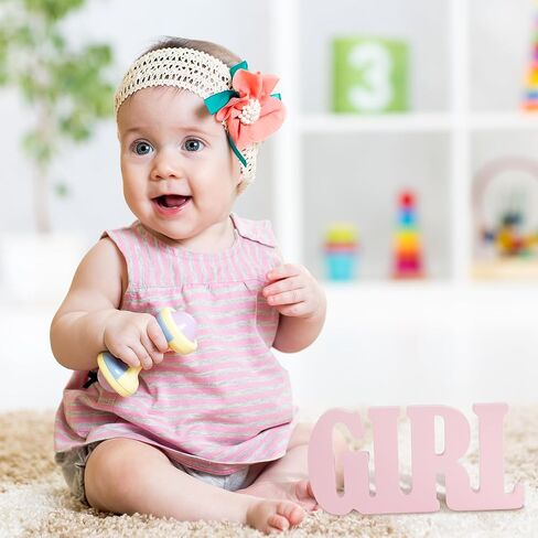 Boy or Girl Sign – Gender Reveal Table Decorations, Wooden Letter Blocks Blue Pink Table Centerpieces for Baby Shower Decor Party Supplies – by GXNI (2 Pieces) in Kuwait