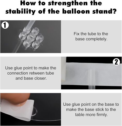 مجموعة حامل بالون تينابليس مكونة من مجموعتين من حامل بالونات سطح المكتب الشفاف مع 7 عصي بالون، 7 أكواب بالون وقاعدة بالون واحدة لأعياد الميلاد | حفلات الزفاف، العطلات، زينة الذكرى السنوية in Kuwait