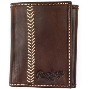 Rawlings Baseball Stitch Trifold Wallet Brown in Saudi Arabia