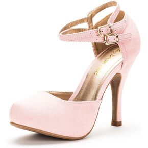 DREAM PAIRS Office-02 Women's Classy Mary Jane Double Ankle Strap Almond Toe High Heel Pumps New
