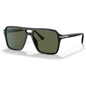 Prada PR 20YS Black/Polarized Green One Size in Saudi Arabia