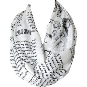 وشاح بحلقة دائرية من Etwoa's Charlotte Bronte Jane Eyre Book Infinity in Saudi Arabia