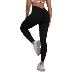 Moon Wood V Back Leggings Scrunch Butt Lifting for Women V Waist Cut Shaped Ruched Butter Soft Squat Proof Leggings in Saudi Arabia