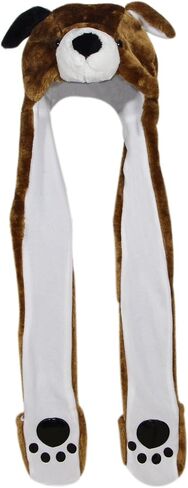 Bioterti Plush Novelty Animal Hat 3 in 1 Beanie with Long Paw Scarf, Mitten Combo in Saudi Arabia