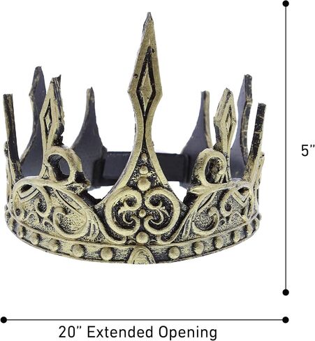 غطاء رأس ريفي جولد كراون من اتيتيود ستوديو، إكسسوار أزياء الهالوين للبالغين in Kuwait