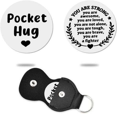 ShiQiao Spl Inspirational Pocket Hug Token Christmas Gift for Women Men Long Distance Relationship Keepsake Gifts Keyring in Kuwait