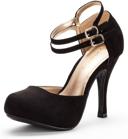 DREAM PAIRS Office-02 Women's Classy Mary Jane Double Ankle Strap Almond Toe High Heel Pumps New in Kuwait