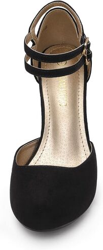 DREAM PAIRS Office-02 Women's Classy Mary Jane Double Ankle Strap Almond Toe High Heel Pumps New in Kuwait