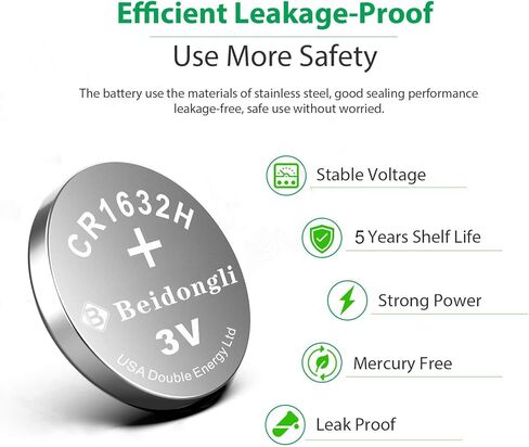 Beidongli CR1632 3 Volt Lithium Coin Cell Battery (20 Batteries)【5-Years Warranty】 in Kuwait