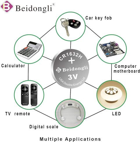 Beidongli CR1632 3 Volt Lithium Coin Cell Battery (20 Batteries)【5-Years Warranty】 in Kuwait