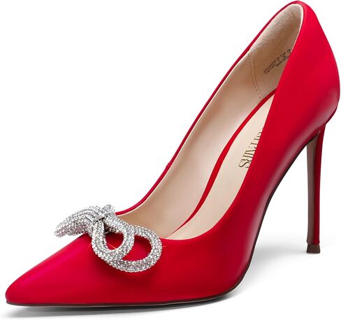 DREAM PAIRS Women's High Heels for Women Classic Pointed Closed Toe Heels Sexy Sparkly Rhinestone Stiletto Pumps Elegant Versatile Wedding Bridal Party Dress Shoes in Saudi Arabia