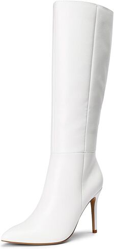 DREAM PAIRS Womens Pointed Stiletto Knee High Boots | 3.7-inch Stiletto Heel Sexy Pointed Toe Stiletto High Heel Boots, Fashion & Classic Dress Shoes in Saudi Arabia