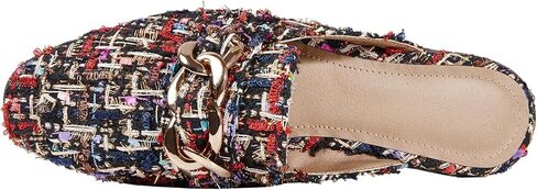 Cossansan Mules for Women Flats Metal Chain Closed Toe Slip On Loafers Comfortable Backless Slides Shoes in Kuwait