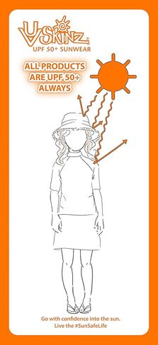 طقم سباحة 3 قطع للفتيات من UV SKINZ UPF 50+ (4T، زهور الفراشة الوردية) in Kuwait