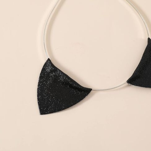 عصابة رأس ماكفاديون اللامعة على شكل أذن القطة للفتيات والنساء، إكسسوارات أزياء الهالوين للبالغين in Kuwait