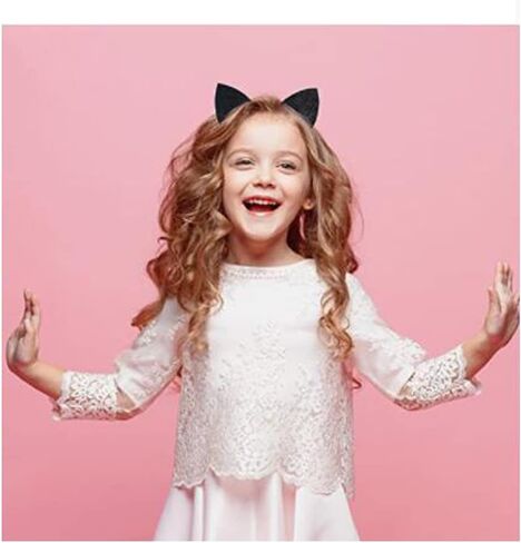 عصابة رأس ماكفاديون اللامعة على شكل أذن القطة للفتيات والنساء، إكسسوارات أزياء الهالوين للبالغين in Kuwait