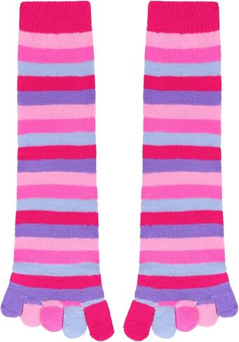 Benefeet Sox المرأة جوارب طويلة إلى الركب رجالي ملون قوس قزح مخطط طويل تو الجوارب للجنسين خمسة أصابع الجوارب هدايا عيد الميلاد in Kuwait