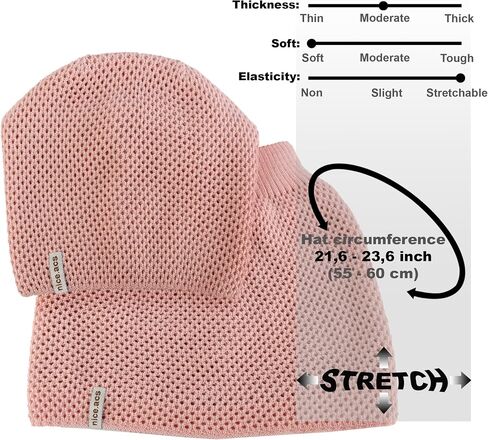 Braxton Hat and Scarf Set for Women - Knit Winter Plain Beanie Neck Warmer - Wool Fleece Cap Infinity Scarfs in Saudi Arabia