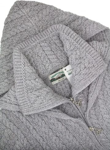 معطف مزدوج بغطاء للرأس من Aran Crafts، 100% صوف ميرينو (HD5174) in Kuwait