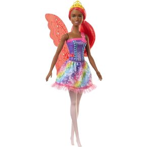 Barbie Dreamtopia Fairy Fashion Doll & Accessories, Pink Hair with Removable Skirt, Headband & Wings
