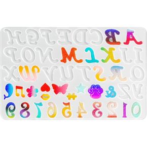 46 نمطًا 224 قطعة من قوالب الراتنج الأبجدية، مجموعة قوالب السيليكون لسلسلة المفاتيح ذات الحروف المعكوسة، مجموعة صب الإيبوكسي لهدايا الزينة التي تصنعها بنفسك مع مثقاب يدوي واحد و2 لقمة ثقب و60 حلقة مفاتيح و80 دبوسًا لولبيًا و80 حلقة قفز in Kuwait