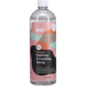 Magic Premium Quilting & Crafting Spray – Fabric Spray for Cutting, Creasing, & Sewing – Best Press Spray Starch for Quilting to Flatten Seams & Wrinkles – Wrinkle Spray - Premium Quilting & Crafting