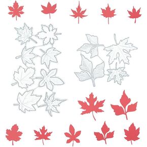 Metal Autumn Winter Fall Maple Leaves Foliage Die Cuts Cutting Dies Embossing Stencils Template Mould for Card Making Decoration and DIY Scrapbooking Album in Saudi Arabia