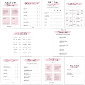 UreGifta 10 Teen Birthday Party Games for Her, Girls Birthday Games Bundle for 20 Guests, Sweet 16 Party Games, Teenager Bday Party Supplies in Saudi Arabia