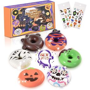6 Pack Halloween Donut Squishies Toys Slow Rising Kawaii Soft Novelty Squishy Toys, Squeeze Toys for Girls Boys Kids Adults Stress Relief Gifts in Saudi Arabia