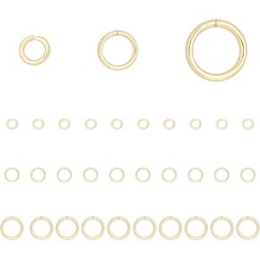 BENECREAT 30Pcs 4/6/8mm 14K Gold Plated Jump Ring Jump Rings for Jewelry Making Gold Open Jump Rings Bulk for DIY Craft Earring Necklace Bracelet in Saudi Arabia